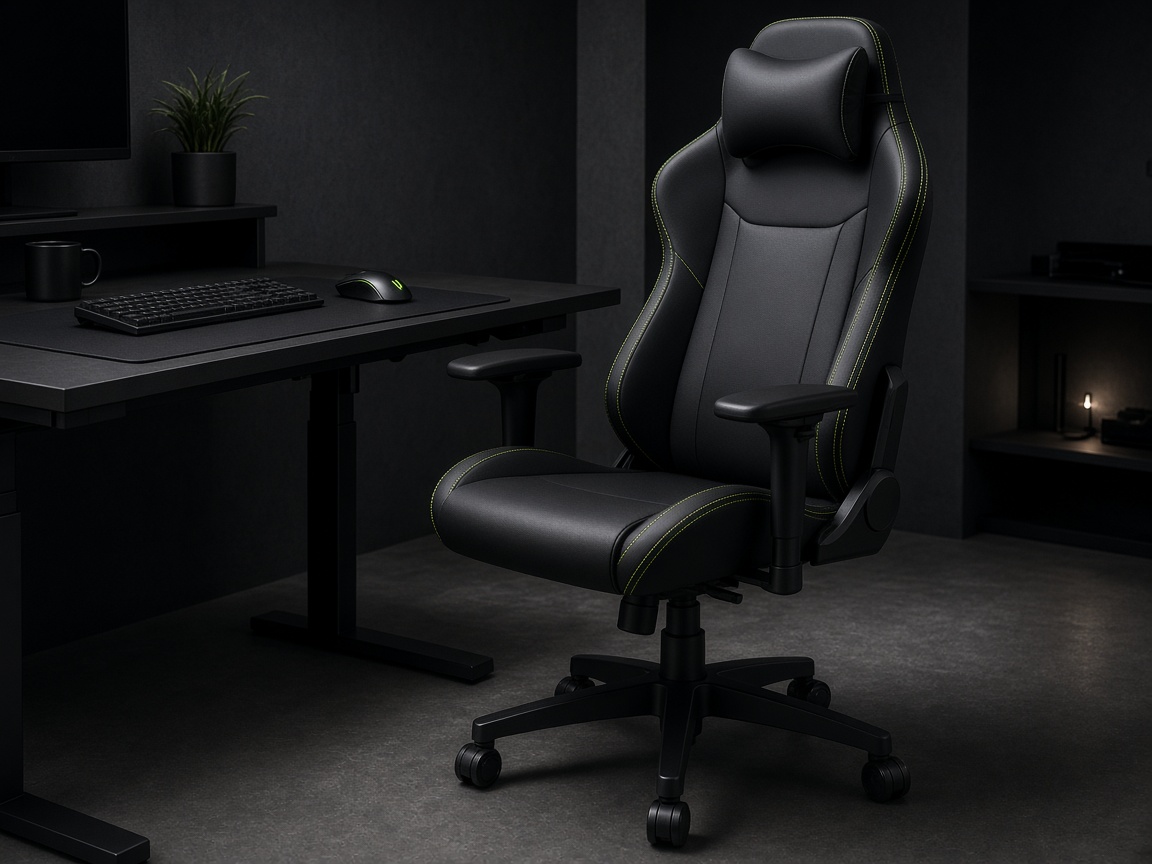 Siège de bureau sombre pour longues sessions